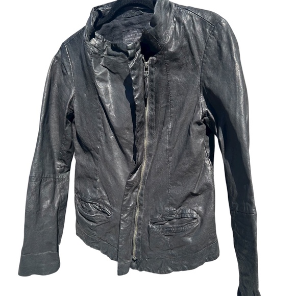 ALLSAINTS Black Leather Jacket - Picture 1 of 10